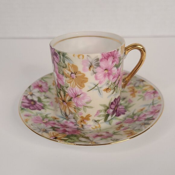 Royal Crown Other - Vintage Royal Crown Porcelain Floral Demitasse Cup & Saucer